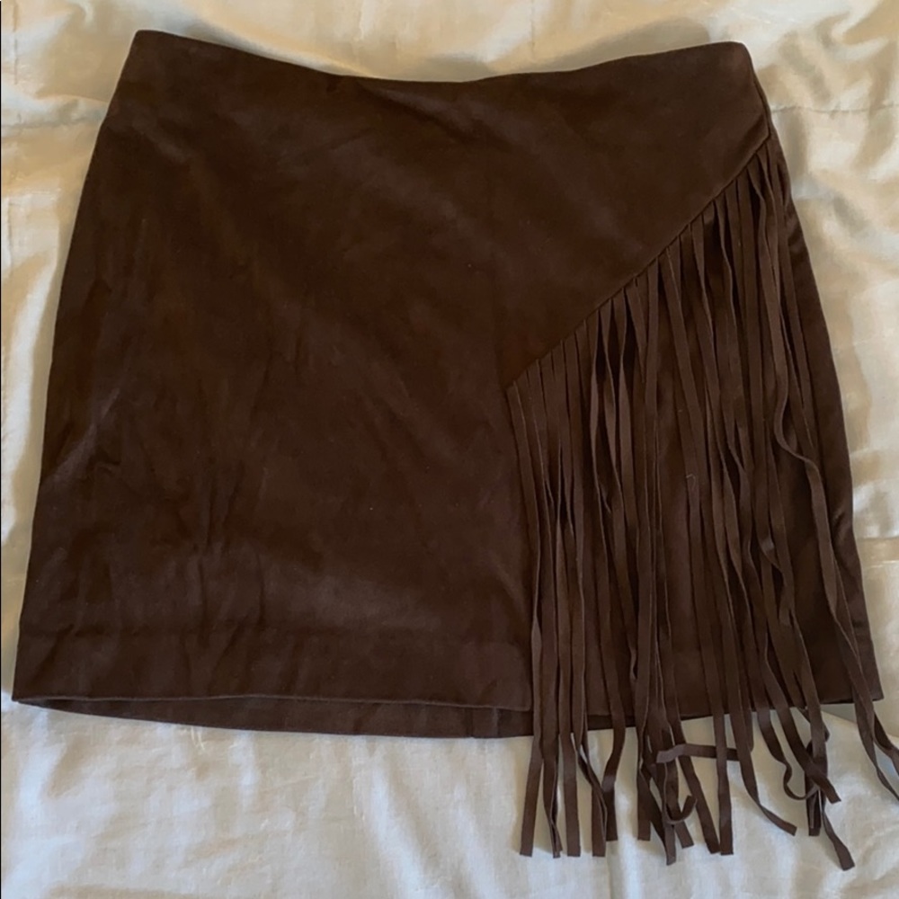 Zip up Mini suede Dress